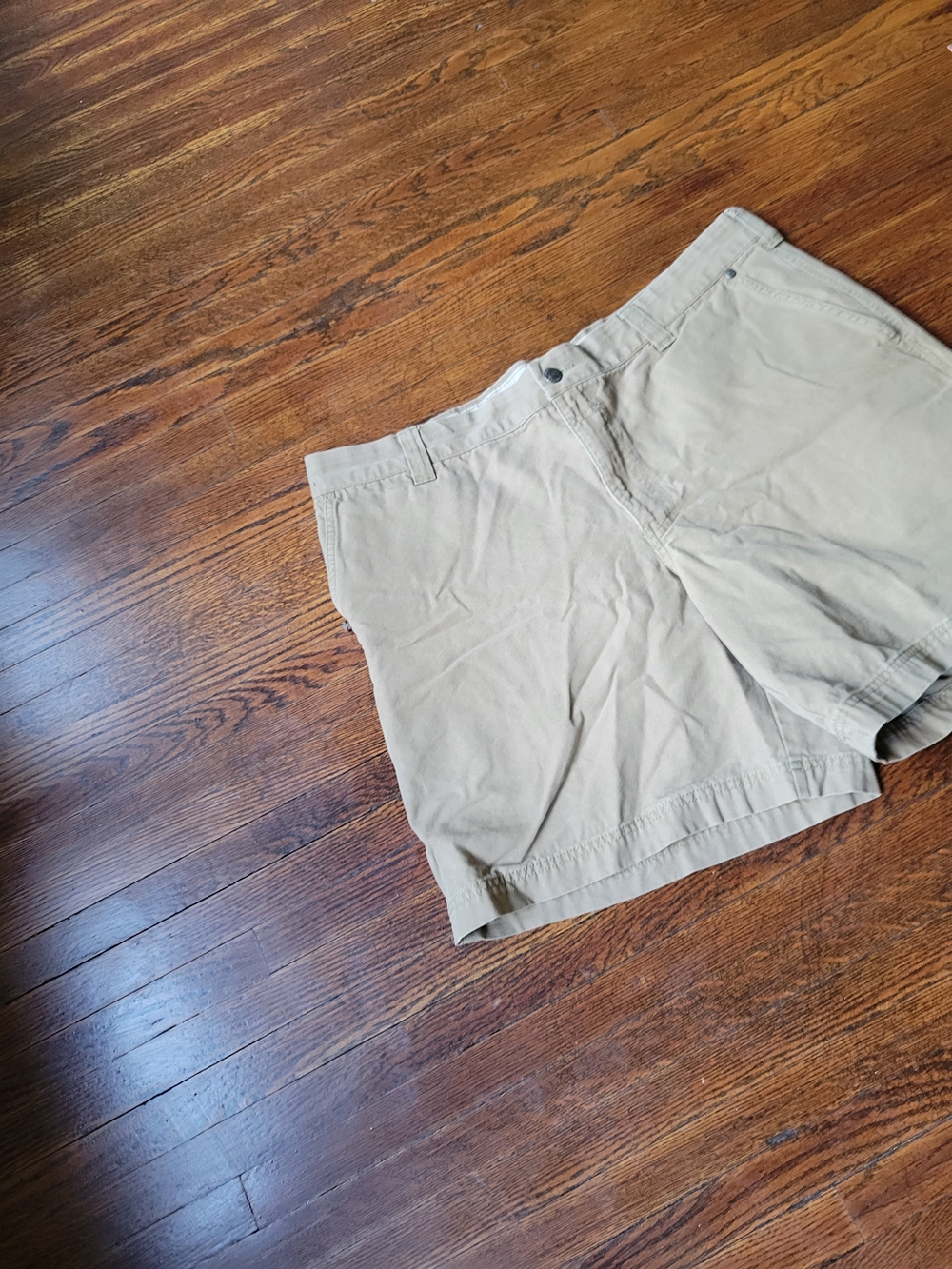 Columbia Men Size 40W 8L Flat Front Cargo Khaki Tan Shorts Workwear, Hiking - Picture 3 of 17